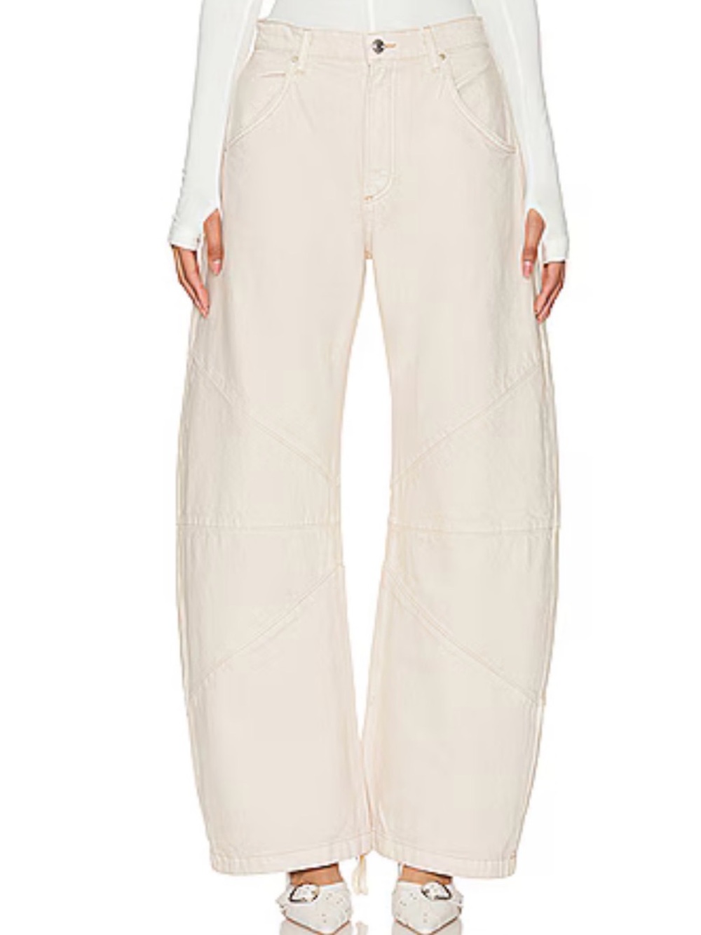 EB Denim Wide Leg 
Frederic in Atlas White